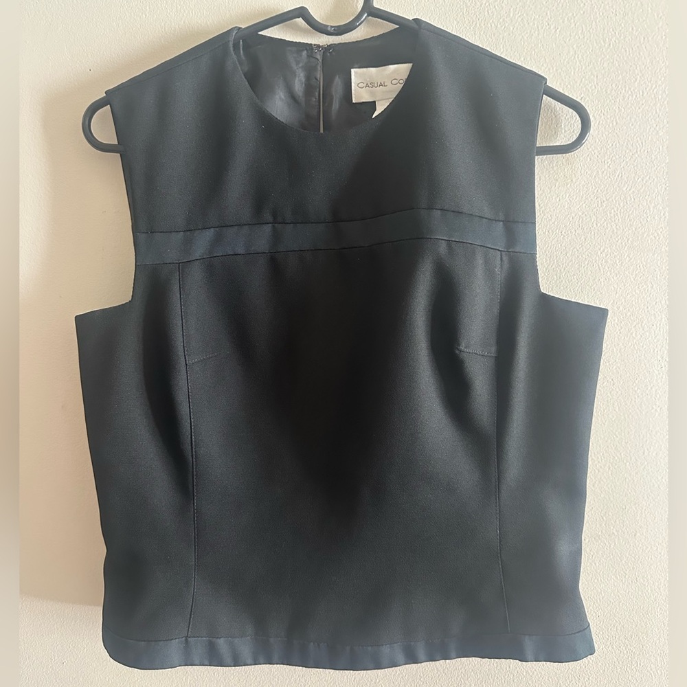 Casual Corner Women's Black Sleeveless Corset Top Size 10